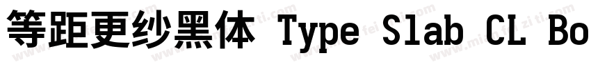 等距更纱黑体 Type Slab CL Bold字体转换